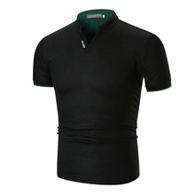 Load image into Gallery viewer, Hot Mens Shirt Solid Cotton Slim Fit Short Sleeve V-Neck
