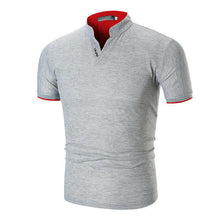 Load image into Gallery viewer, Hot Mens Shirt Solid Cotton Slim Fit Short Sleeve V-Neck
